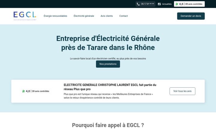 Captura de pantalla de electricite-egcl.fr