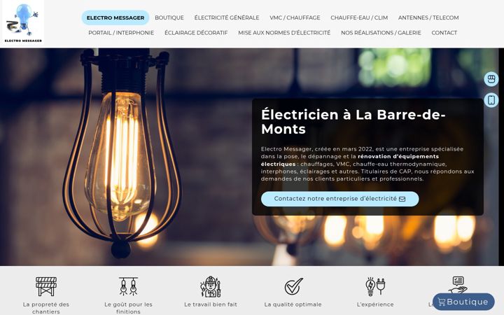 Captura de pantalla de electricite-electromessager.fr