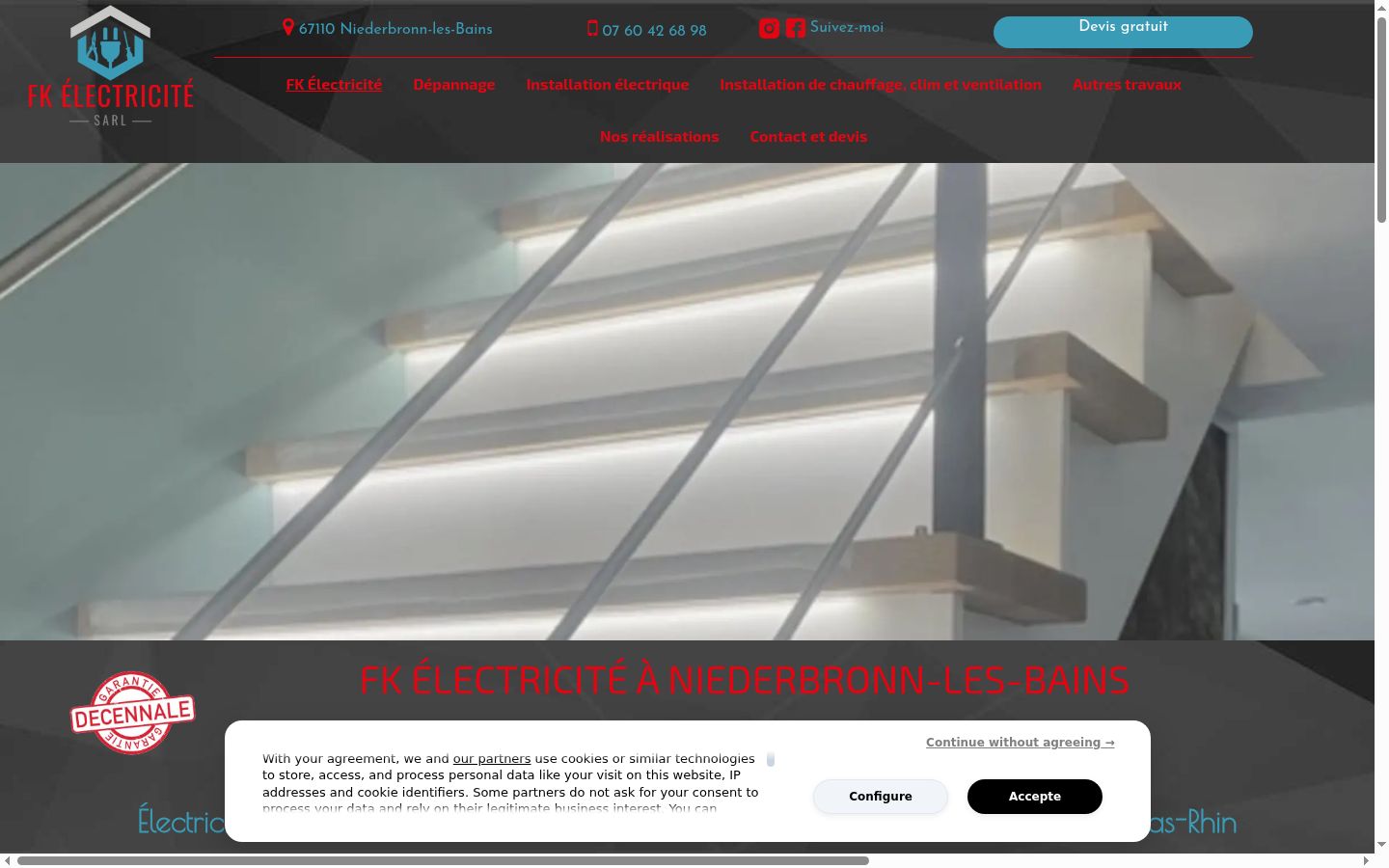 Screenshot des Einwilligungsbanners vor jeglicher Interaktion