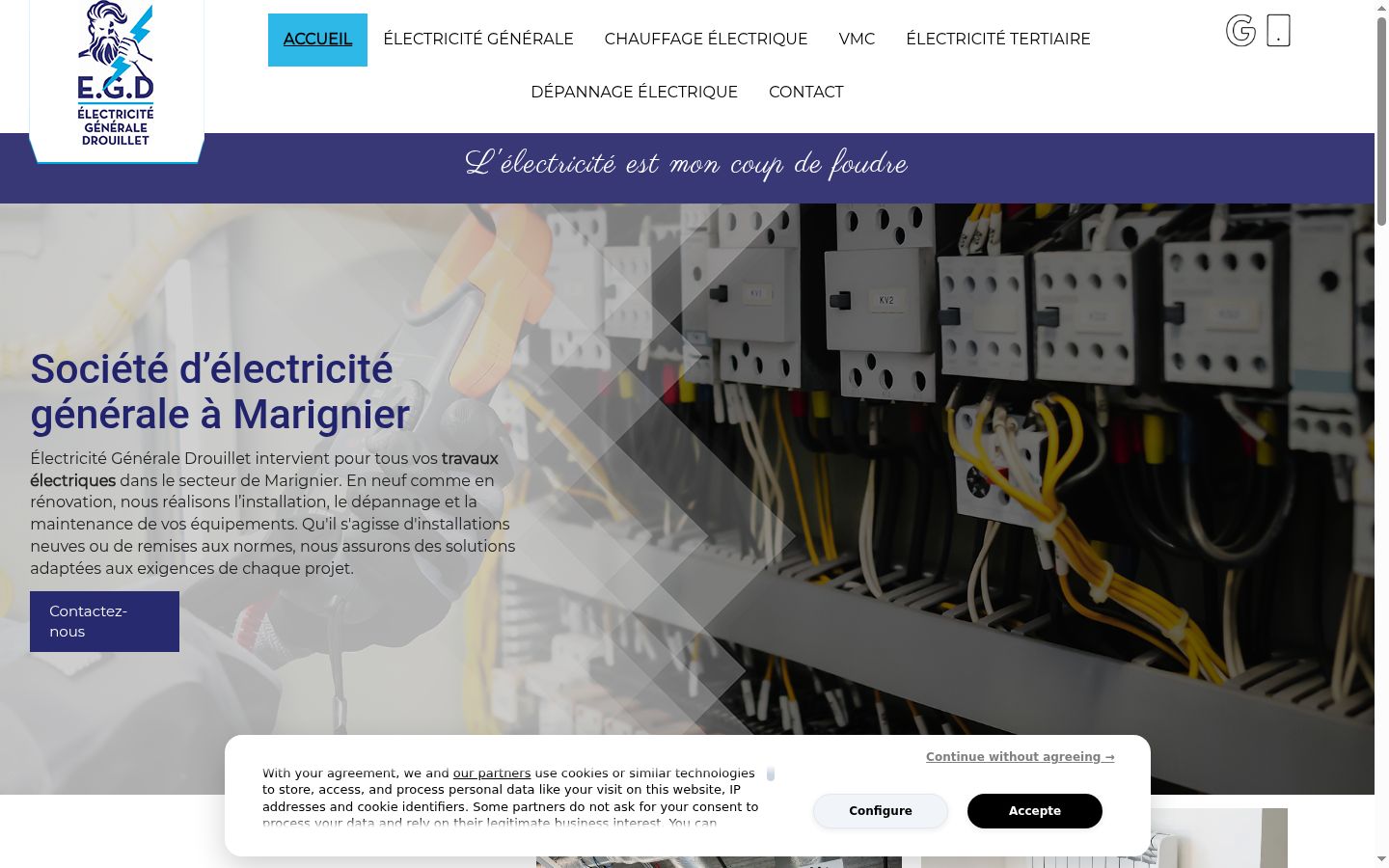 Screenshot des Einwilligungsbanners vor jeglicher Interaktion