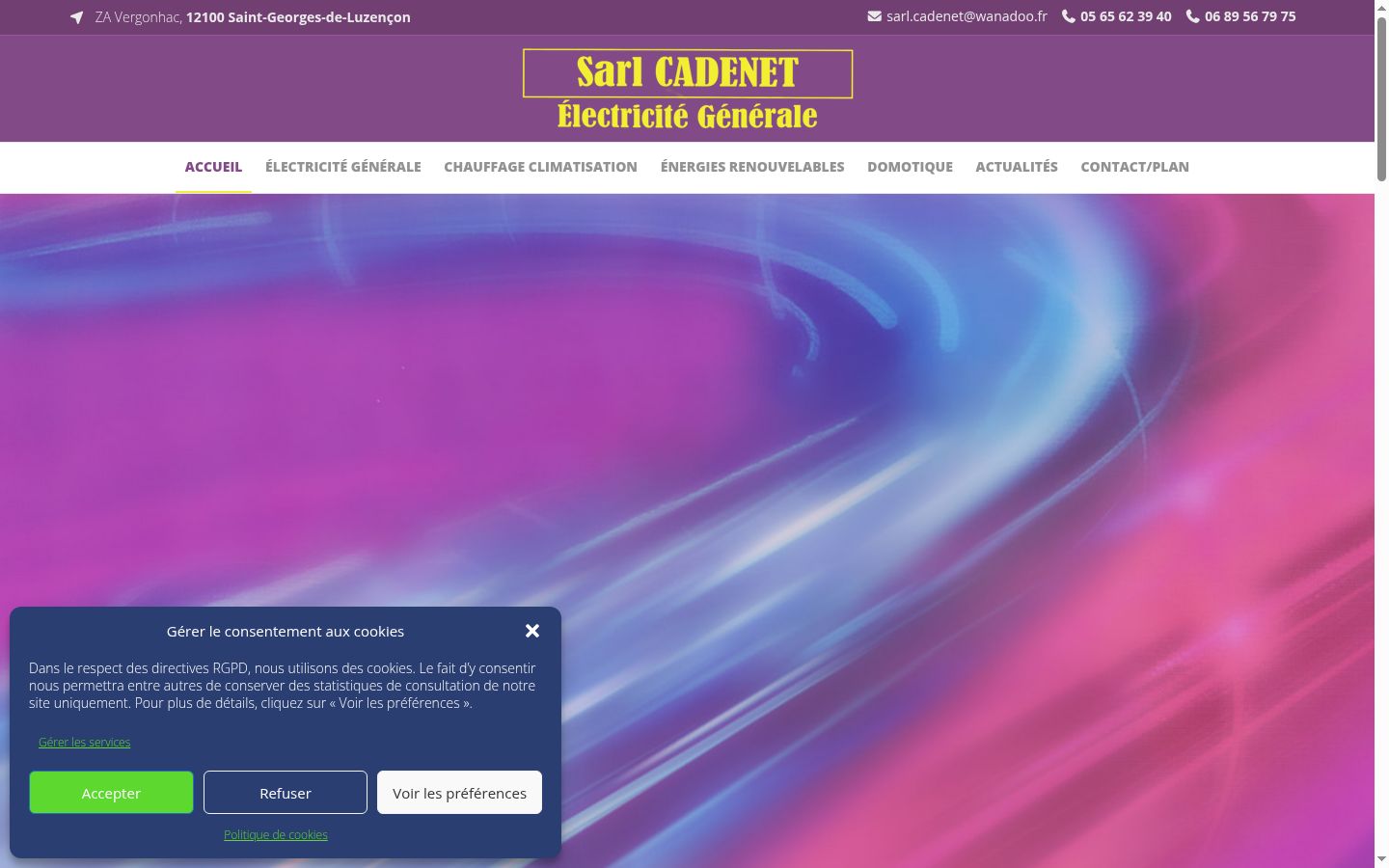 Screenshot des Einwilligungsbanners vor jeglicher Interaktion