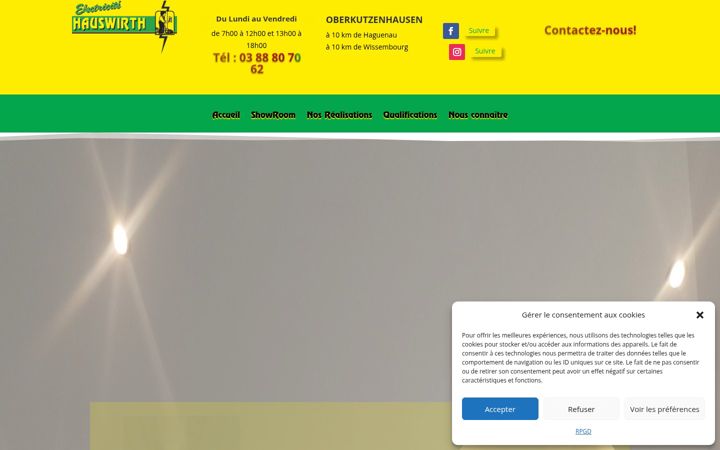 Captura de pantalla de electricite-hauswirth.fr