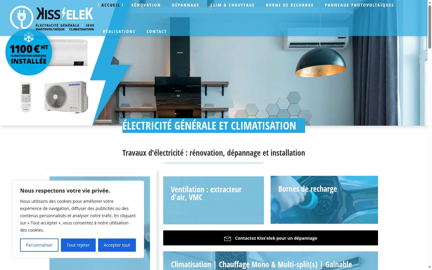 Screenshot des Einwilligungsbanners vor jeglicher Interaktion