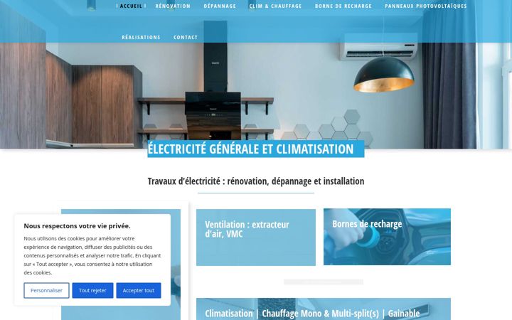 Screenshot di electricite-kiss.fr