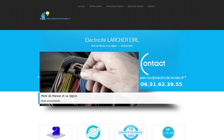 Captura de pantalla de electricite-landes.fr
