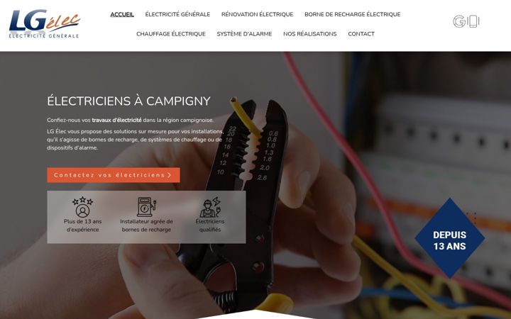Captura de pantalla de electricite-lg-elec.fr