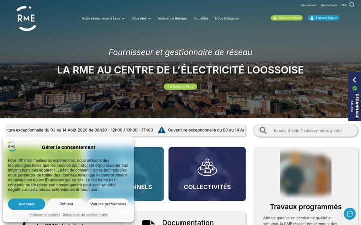 Captura de pantalla de electricite-loos.fr