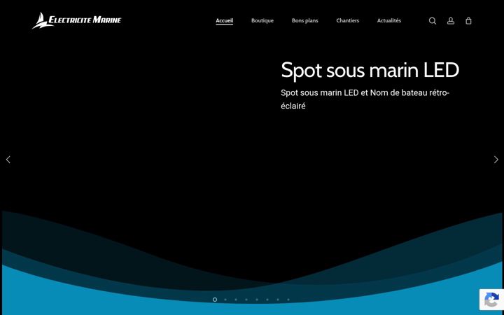 Screenshot stránky electricite-marine.fr