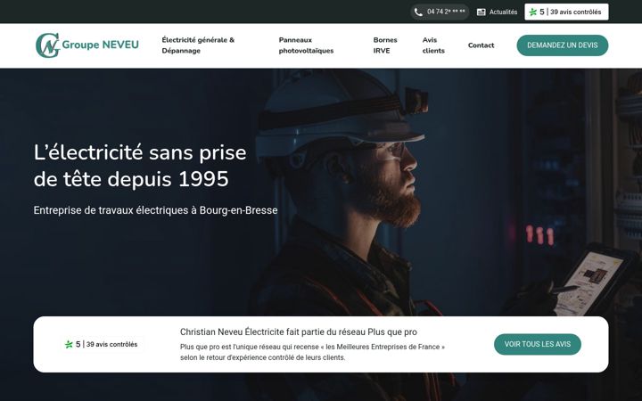 Screenshot di electricite-neveu.fr