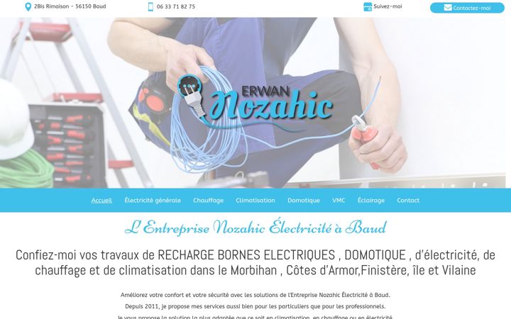 Screenshot di electricite-nozahic.fr