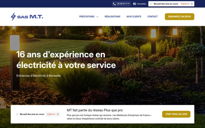 Screenshot di electricite-plomberie-mt.fr