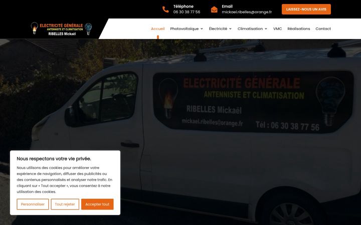 Screenshot stránky electricite-ribelles.fr