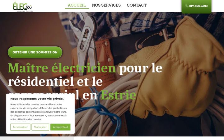 Screenshot of electricite360.com