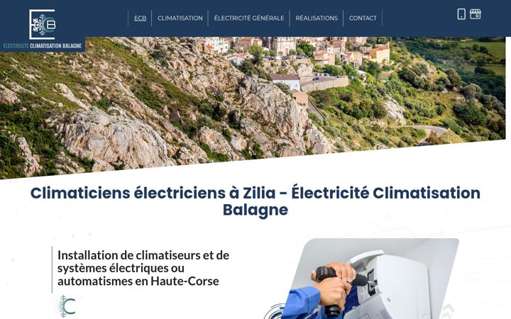 Screenshot stránky electriciteclimatisationbalagne.fr