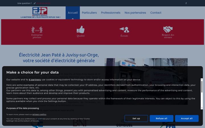 Screenshot of electricitejeanpate.com