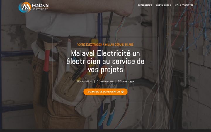 Screenshot stránky electricitemillau.fr