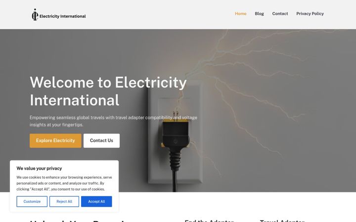 Screenshot of electricityinternational.com