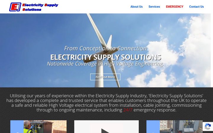 Skärmbild av electricityss.co.uk