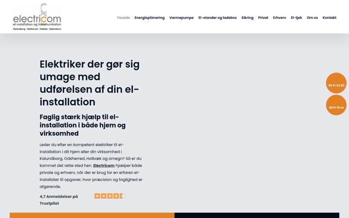 Ekrano kopija electricom.dk