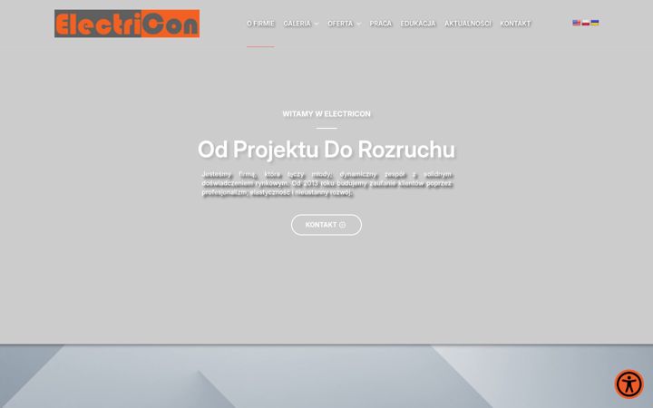 Ekraanipilt saidist electricon.com.pl