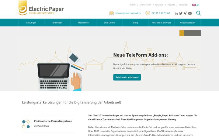 Ekraanipilt saidist electricpaper.de