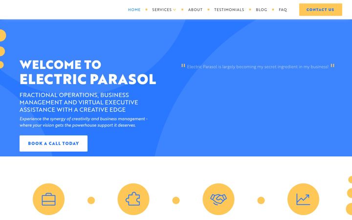 Captura de ecrã de electricparasol.ca
