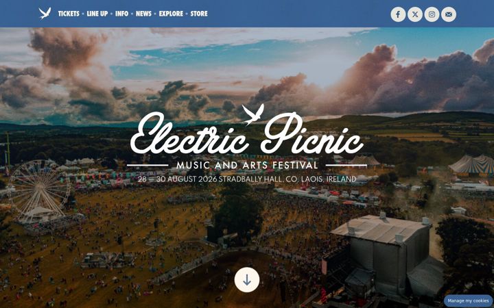 Skærmbillede af electricpicnic.ie