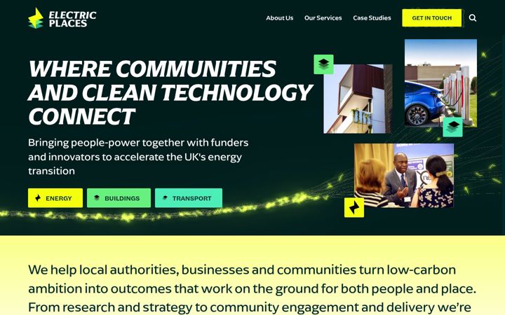 Skärmbild av electricplaces.co.uk