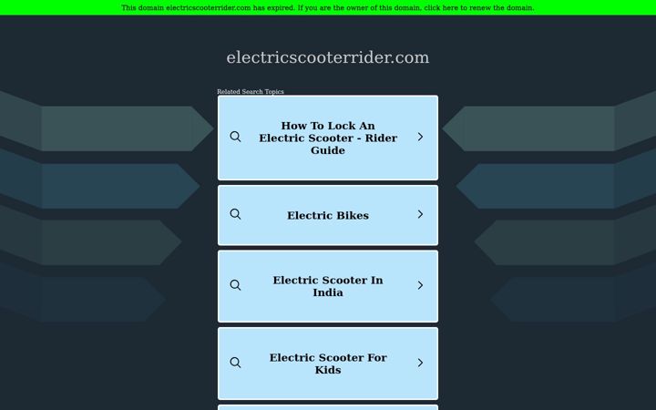 Screenshot of electricscooterrider.com