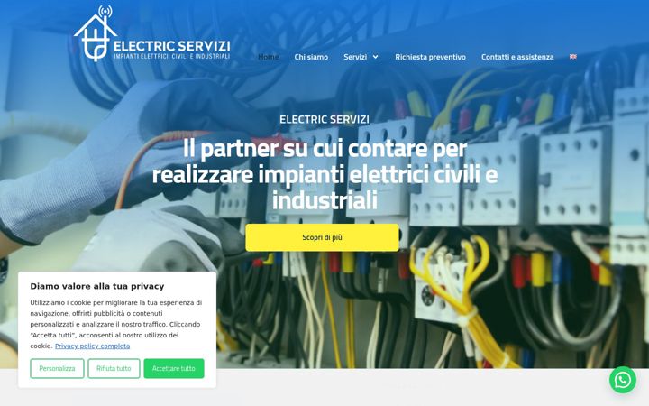 Snímek obrazovky electricservizi.it