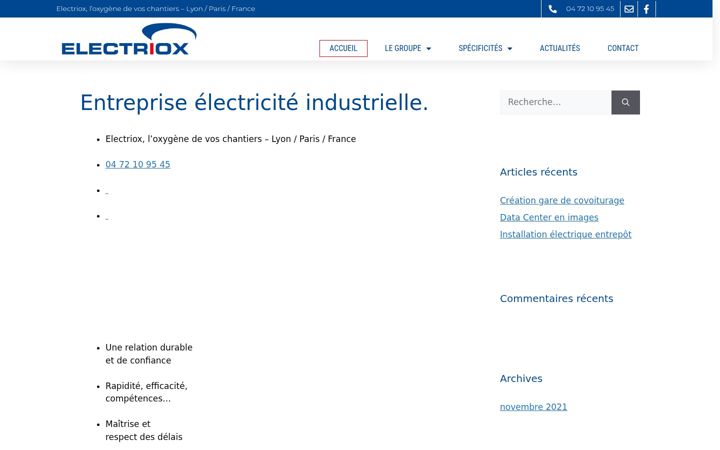 Screenshot stránky electriox.fr