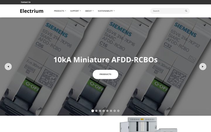 Skärmbild av electrium.co.uk