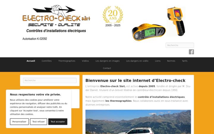 Screenshot von electro-check.ch