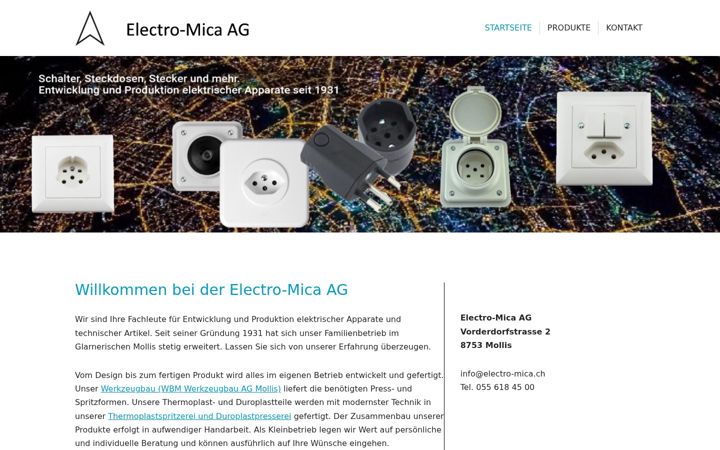 Screenshot von electro-mica.ch