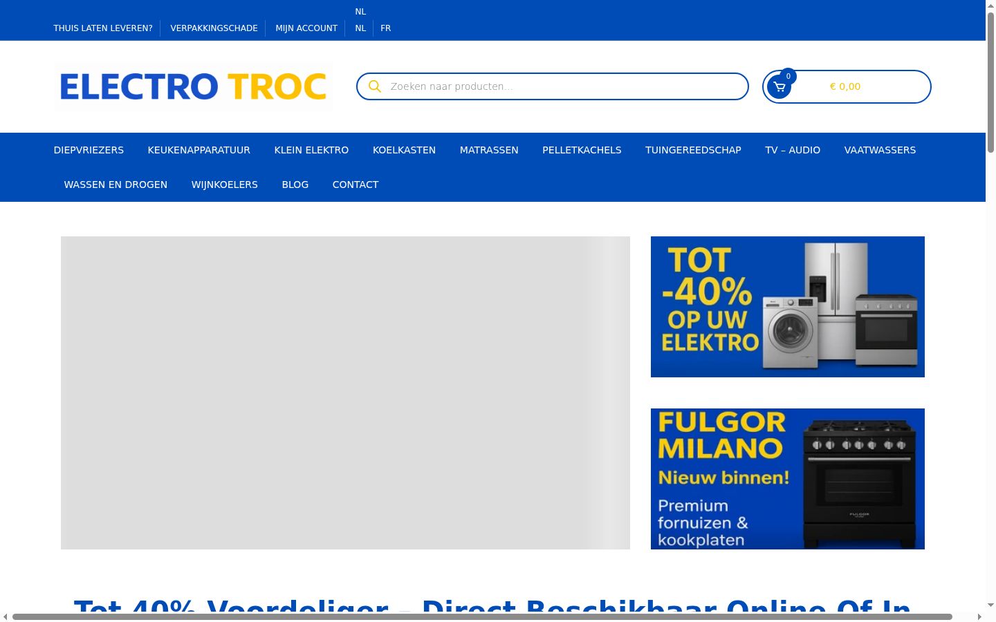 Screenshot van de toestemmingsbanner zoals getoond vóór enige interactie