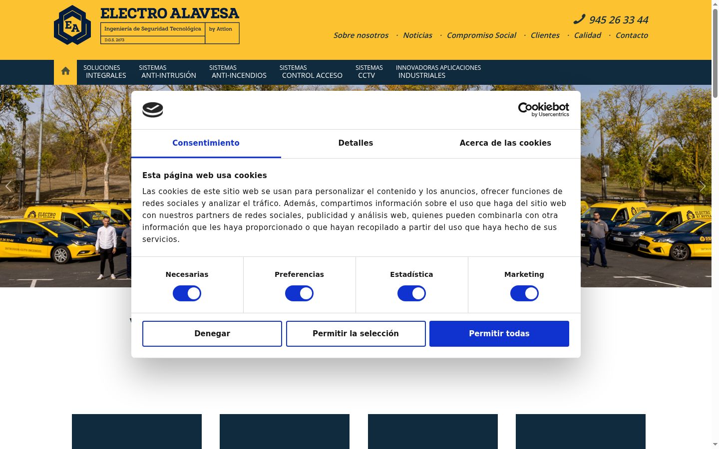 Screenshot του banner συγκατάθεσης που εμφανίστηκε πριν από οποιαδήποτε αλληλεπίδραση
