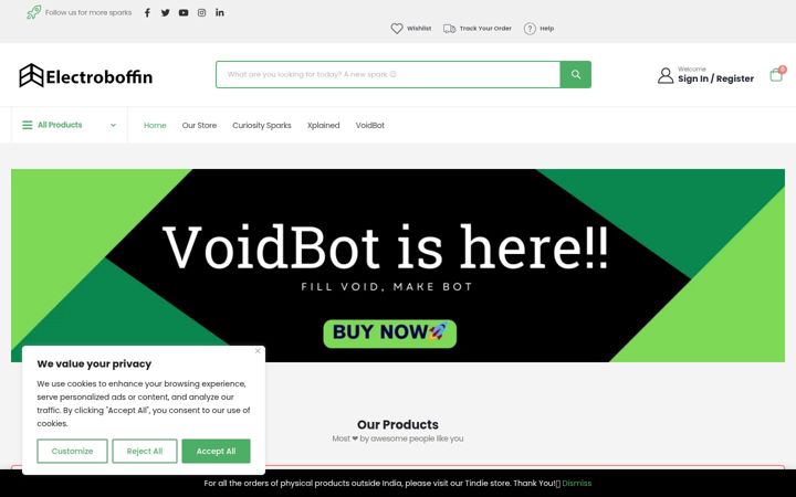 Screenshot of electroboffin.com