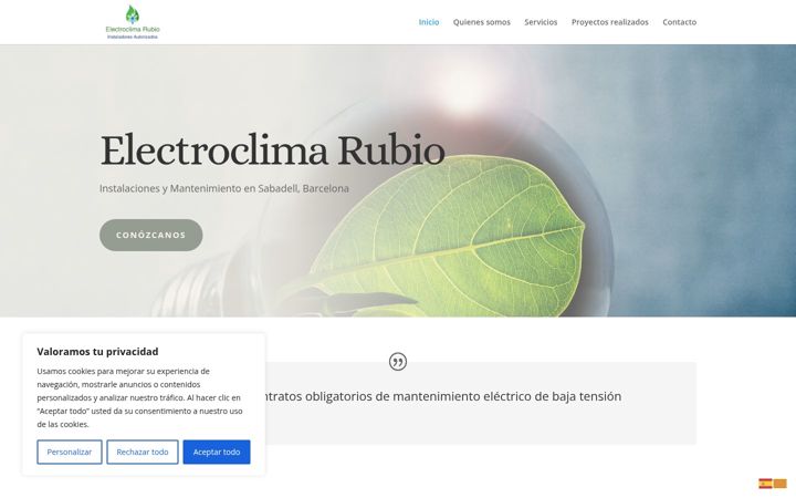 Screenshot of electroclimarubio.com