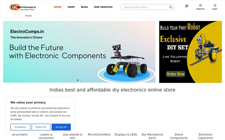 Screenshot of electrocomps.in