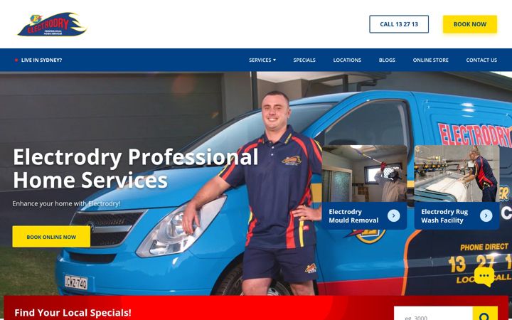Screenshot ta' electrodry.com.au