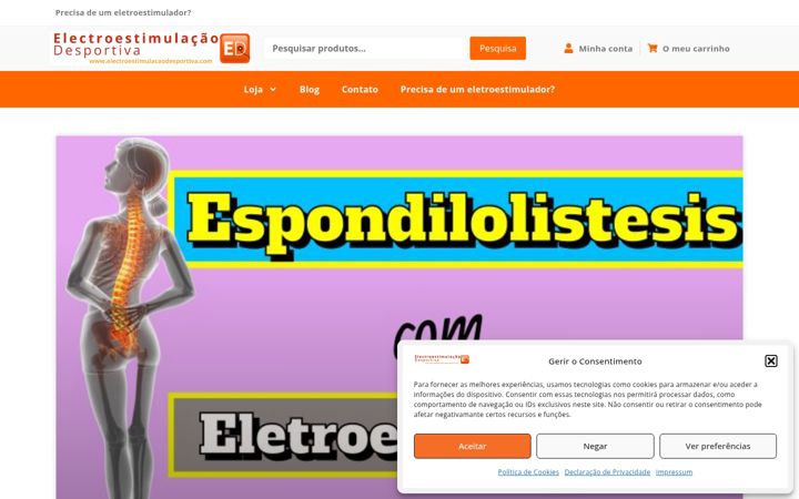 Screenshot of electroestimulacaodesportiva.com