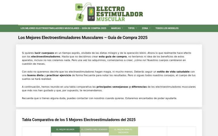 Skærmbillede af electroestimuladormuscular.org