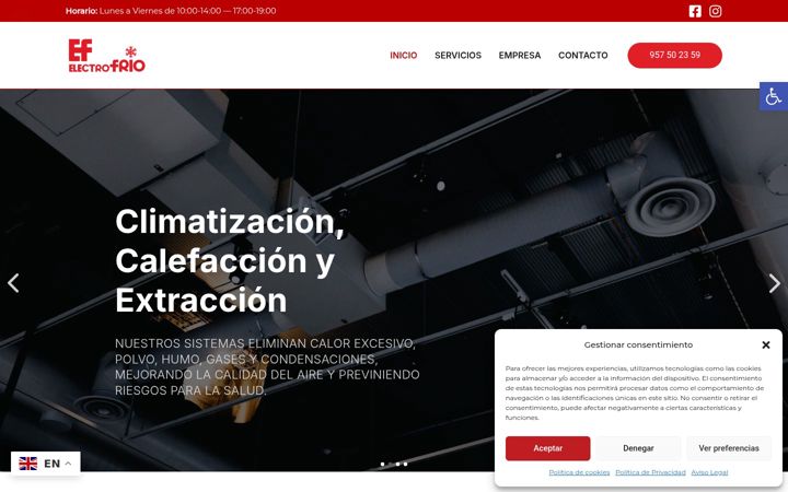 Screenshot of electrofriolucentino.com
