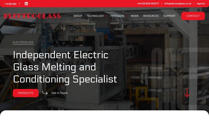 Skärmbild av electroglass.co.uk