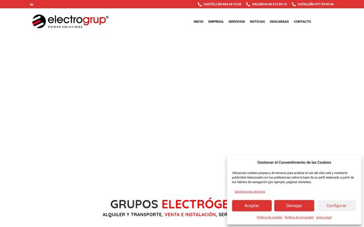 Captura de ecrã de electrogrup.es