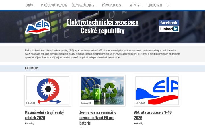 Screenshot ta' electroindustry.cz