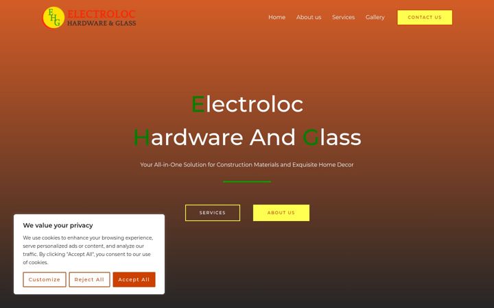 Screenshot of electrolochardwareandhomedecor.com