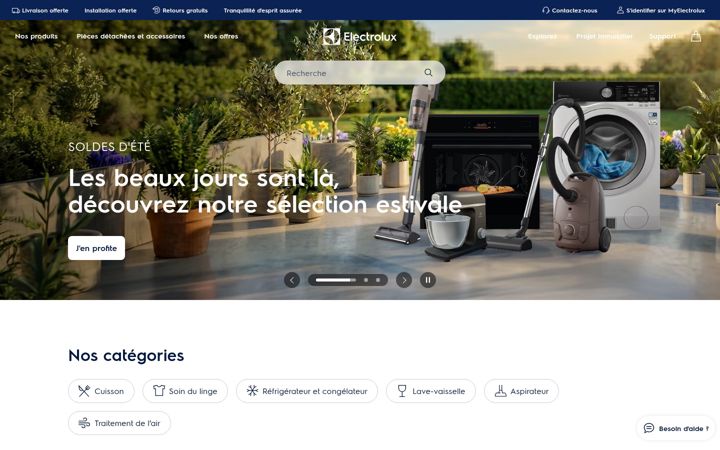 Screenshot of electrolux.fr