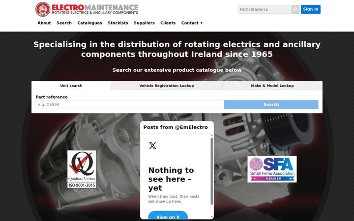 Skærmbillede af electromaintenance.ie