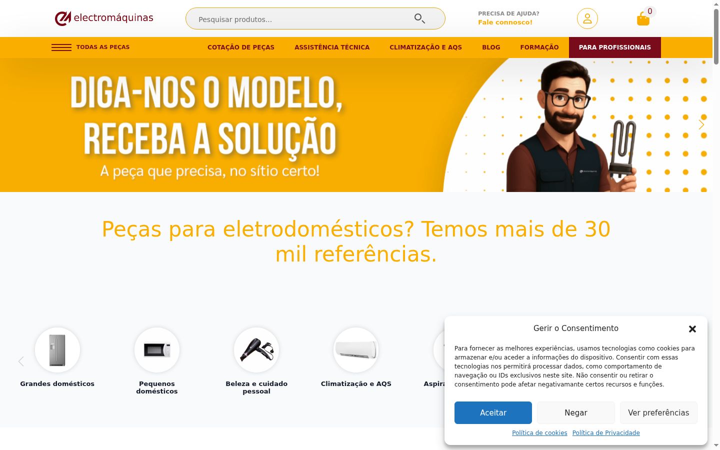 Screenshot del banner di consenso mostrato prima di qualsiasi interazione